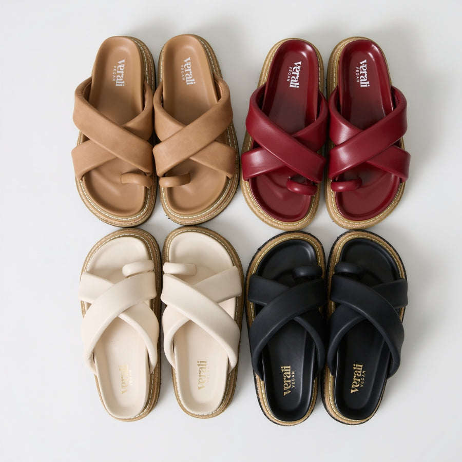 Thelma Flatform Slides - Biscuit