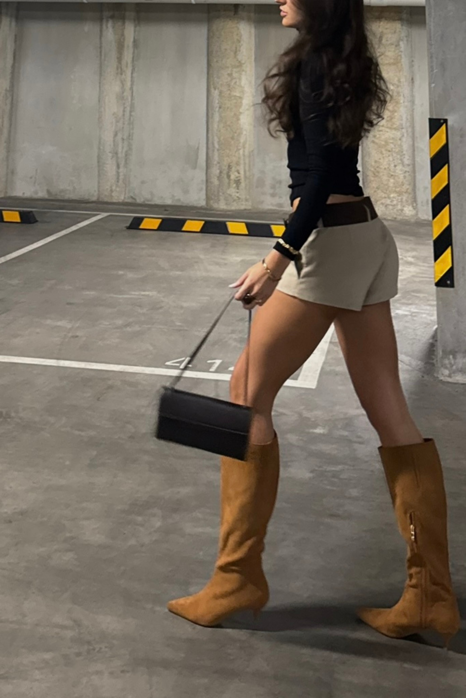 Lucila Knee High Boots - Tan Micro