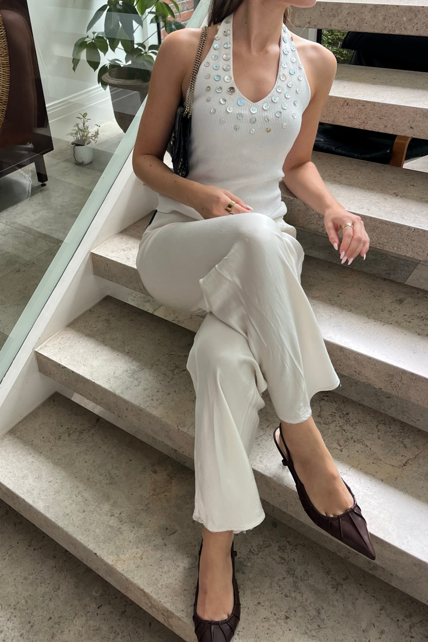 Lucius Slingback Kitten Heels - Chocolate Brown