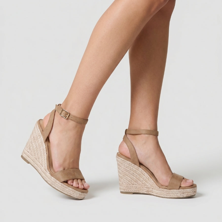 Amaya Rope Wedges - Biscuit Softee