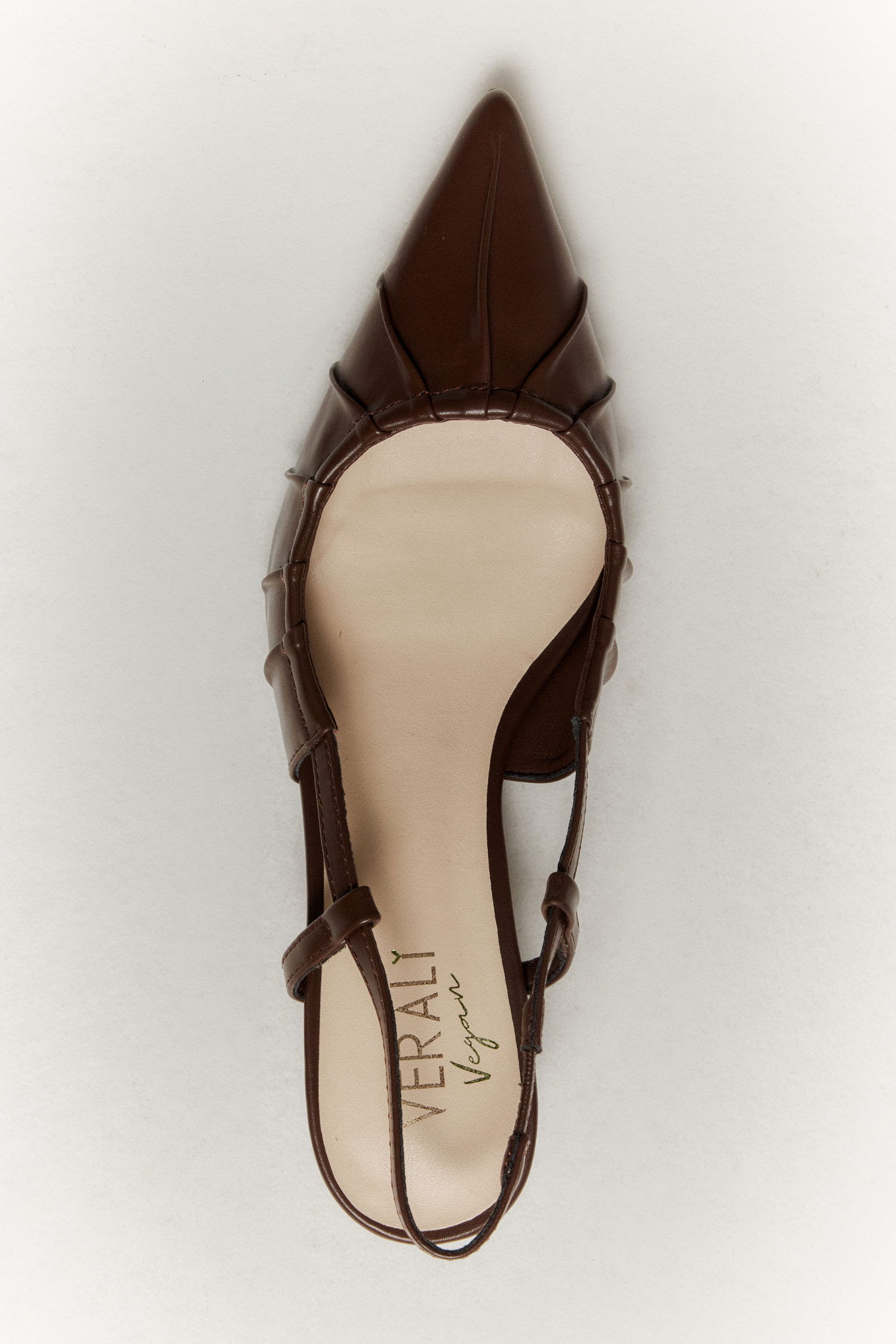 Lucius Slingback Kitten Heels - Chocolate Brown