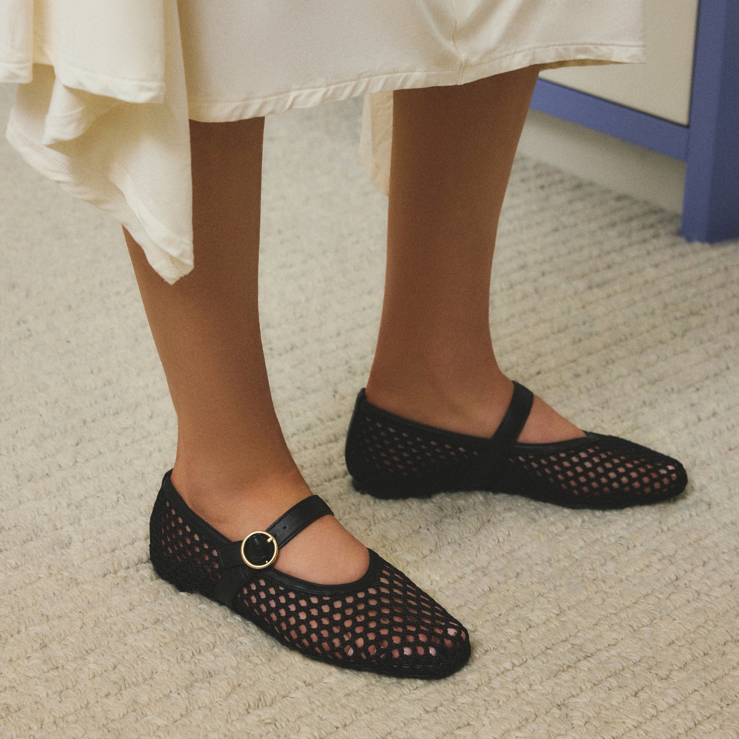 Eunice Mary-Jane Flats - Black