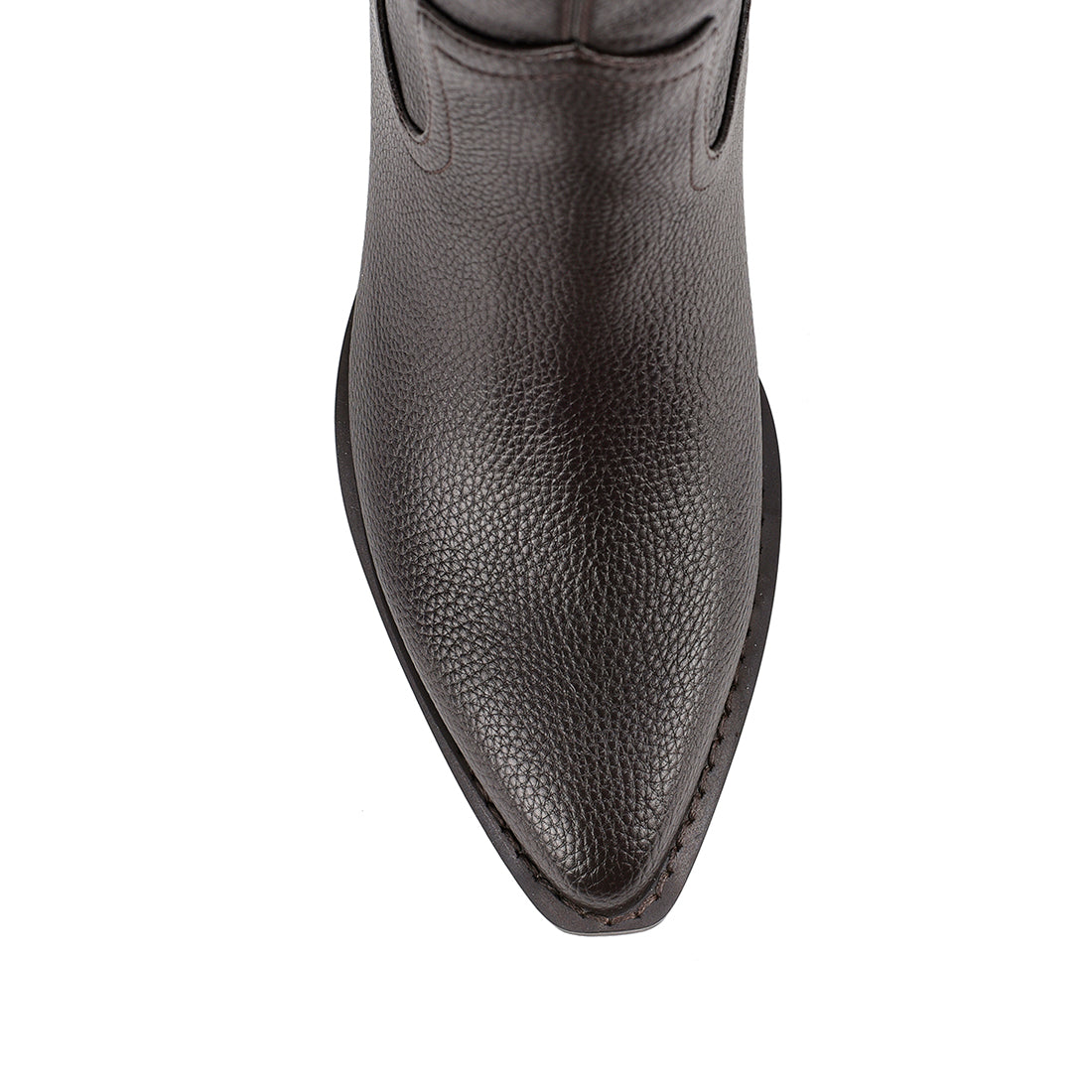 Benz Cowboy Boots - Chocolate Brown Pebble