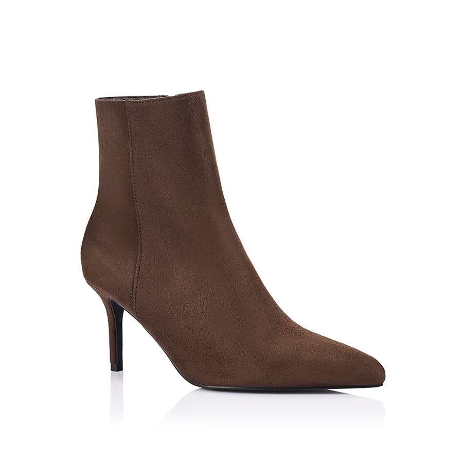 Beth Ankle Boots - Chocolate Brown Micro