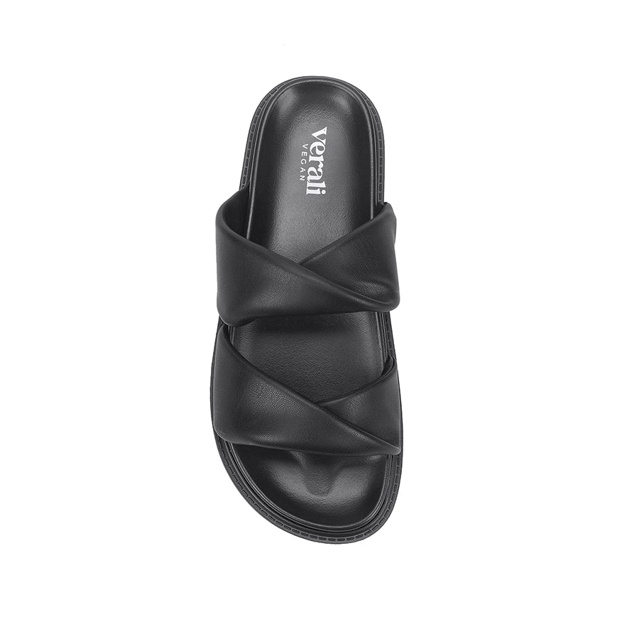 Bindy Footbed Slides - Black