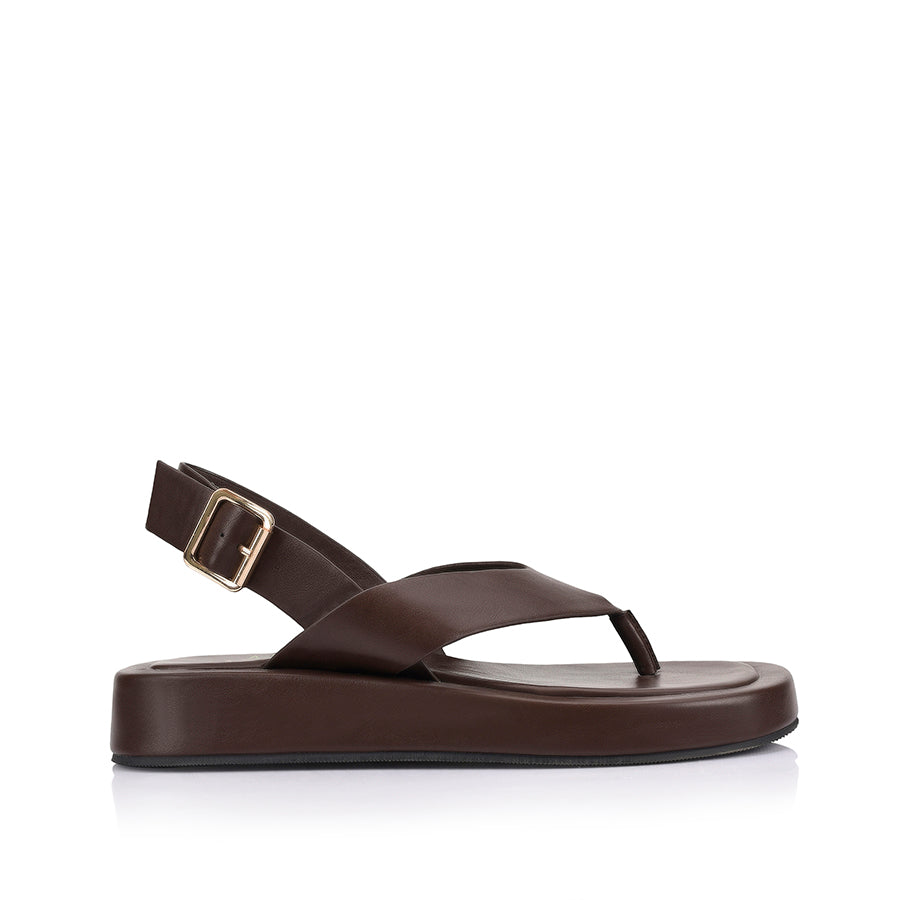 Bono Platform Sandals - Chocolate Brown
