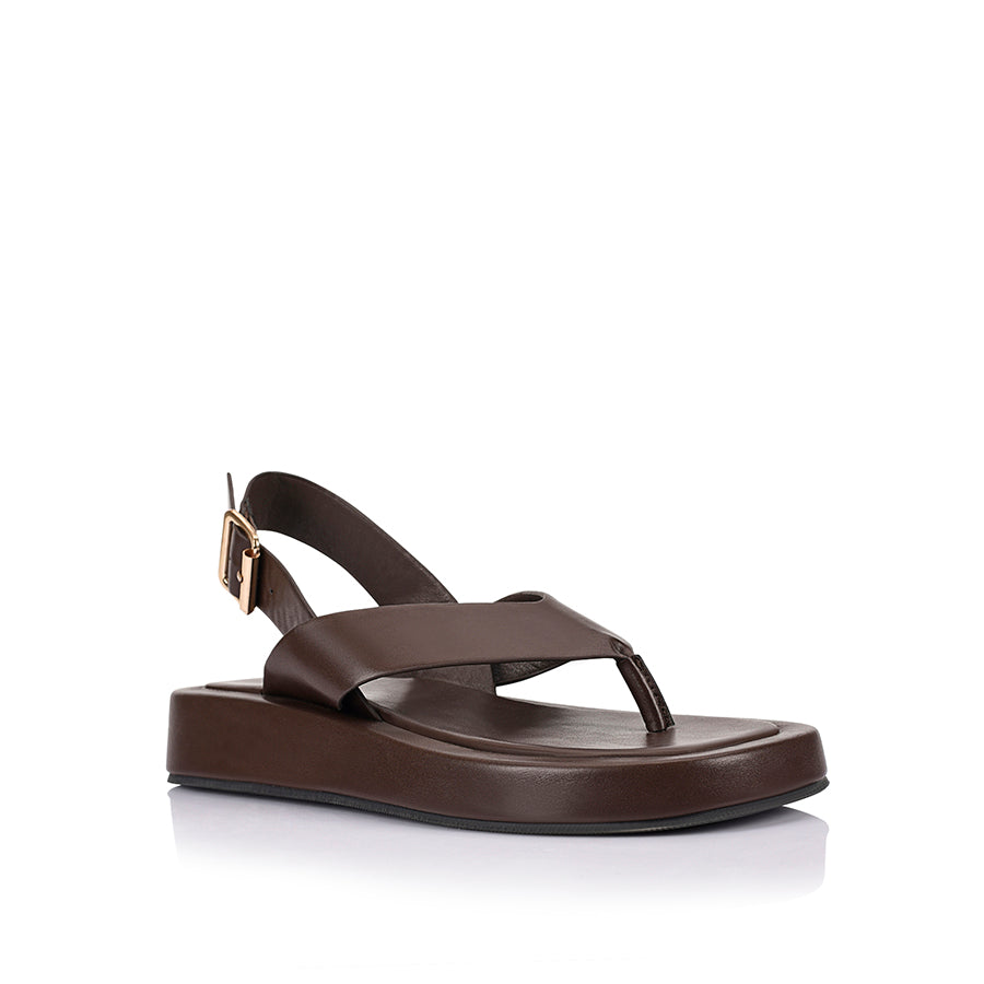 Bono Platform Sandals - Chocolate Brown