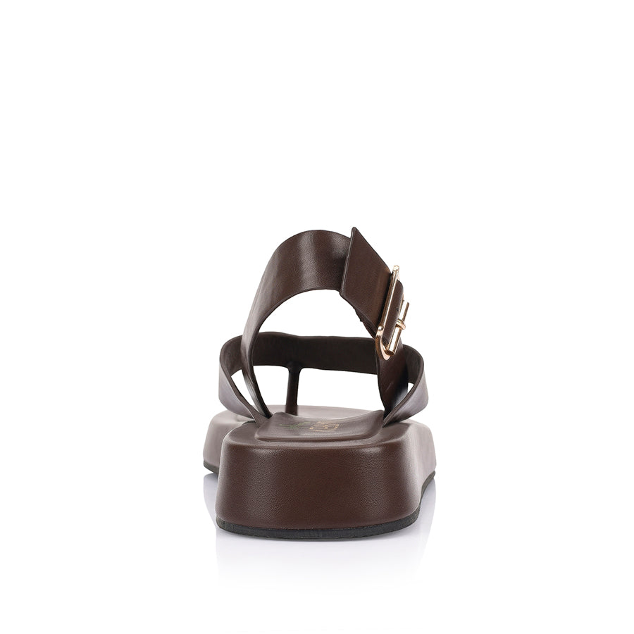 Bono Platform Sandals - Chocolate Brown
