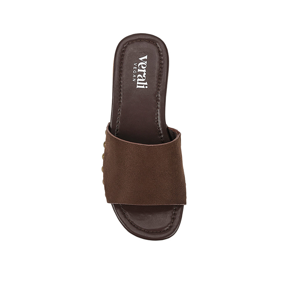 Women's slip on boho clogs with microsuede upper and studded details