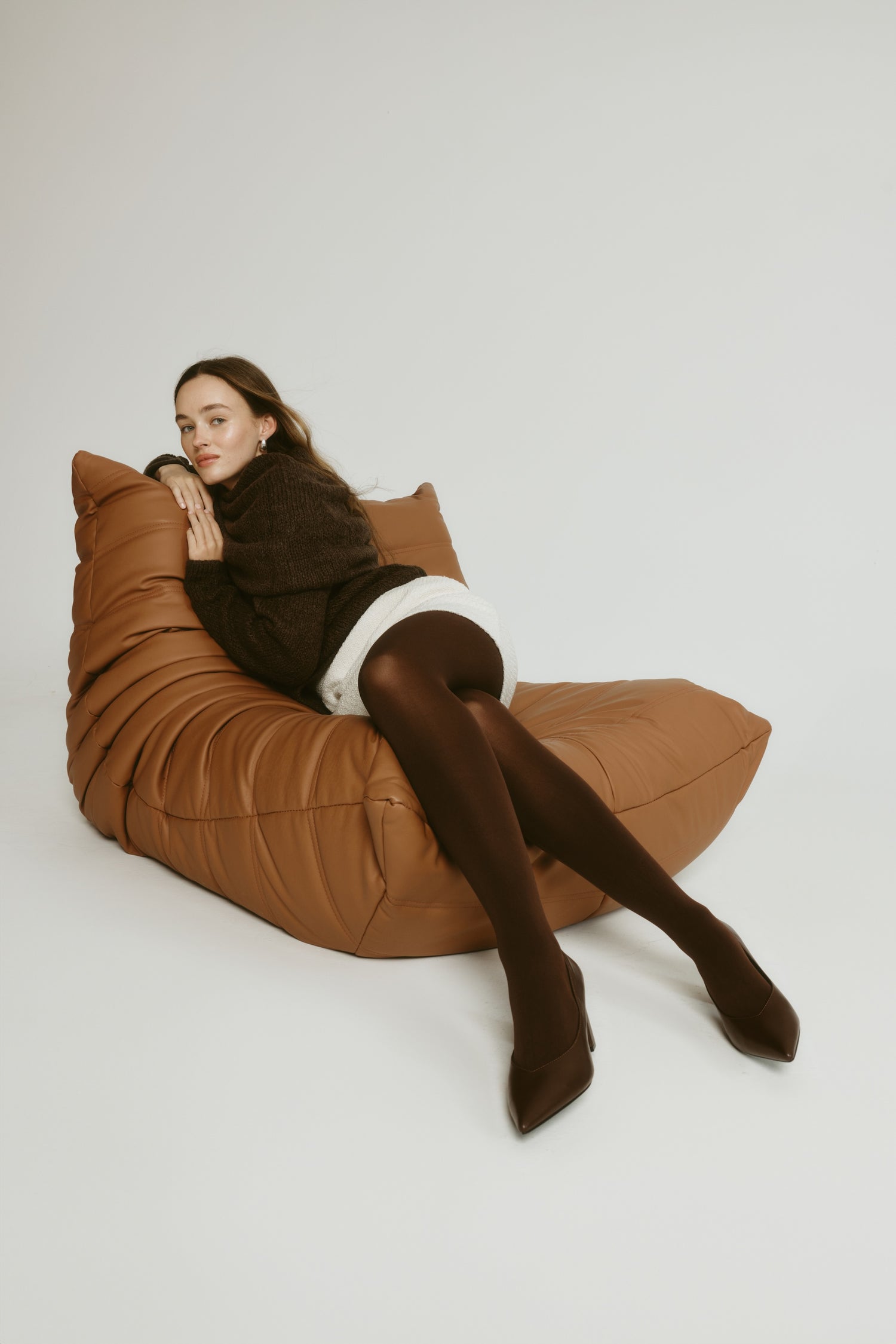 Elliot Block Heel Pumps - Chocolate Brown