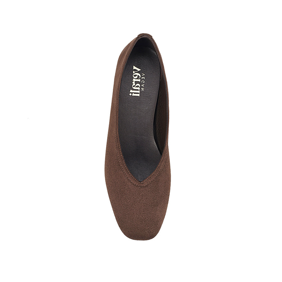 Euphoria Ballet Flats - Chocolate Brown Micro
