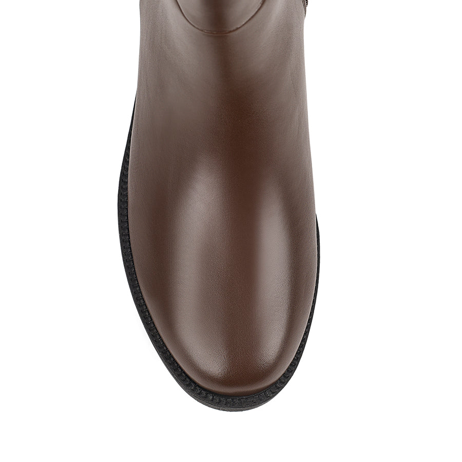 Garfield Wide Calf Tall Boot - Chocolate Brown