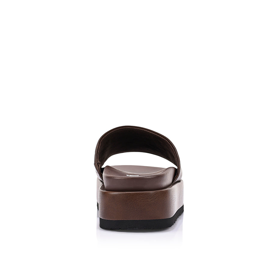 Hades Flatform Slides - Brown Distressed