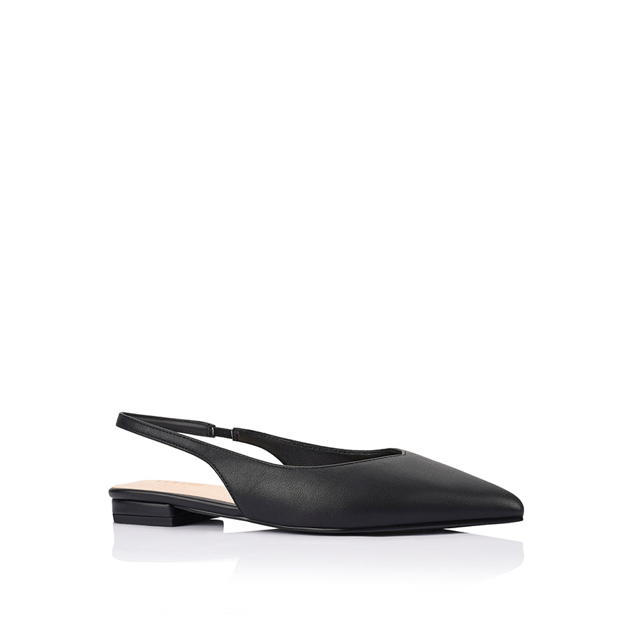 Hillary Slingback Flats - Black
