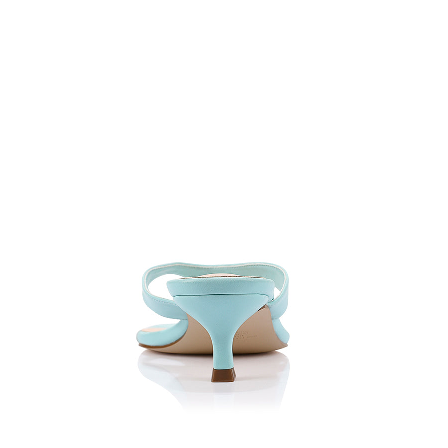 Martha Kitten Heel Thongs - Turquoise