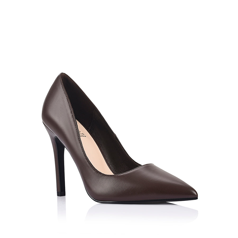 Mikayla Stiletto Heel Pumps - Chocolate Brown