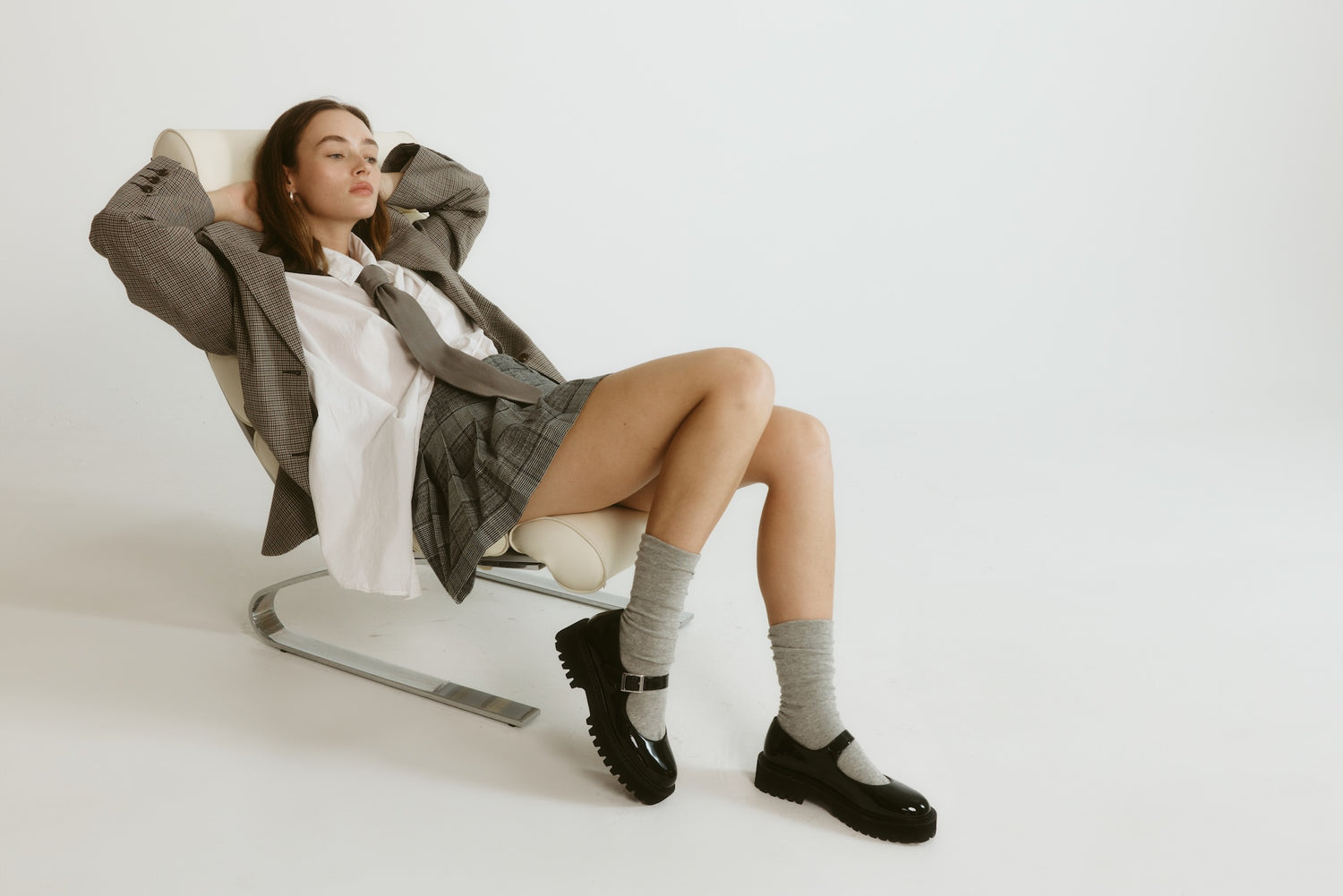 Women's mary jane chunky platform loafer