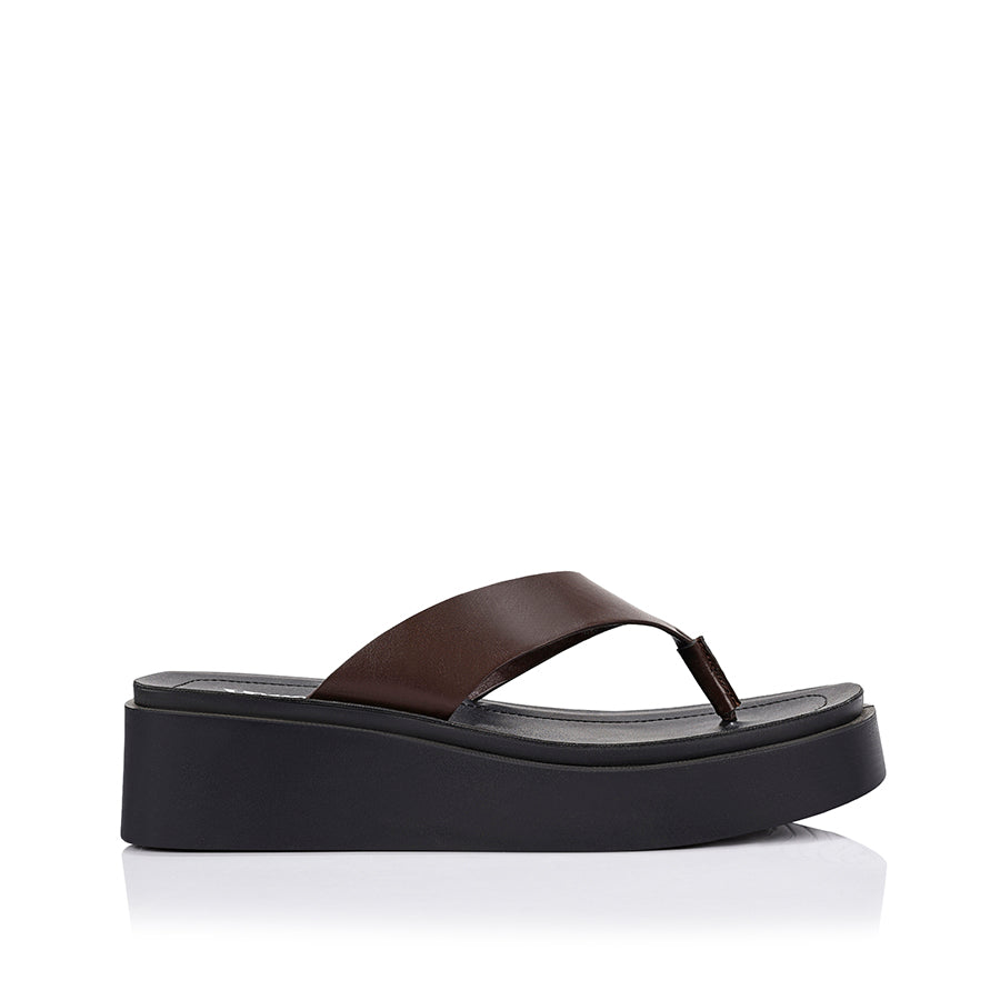Raptor Flatform Thongs - Chocolate Brown