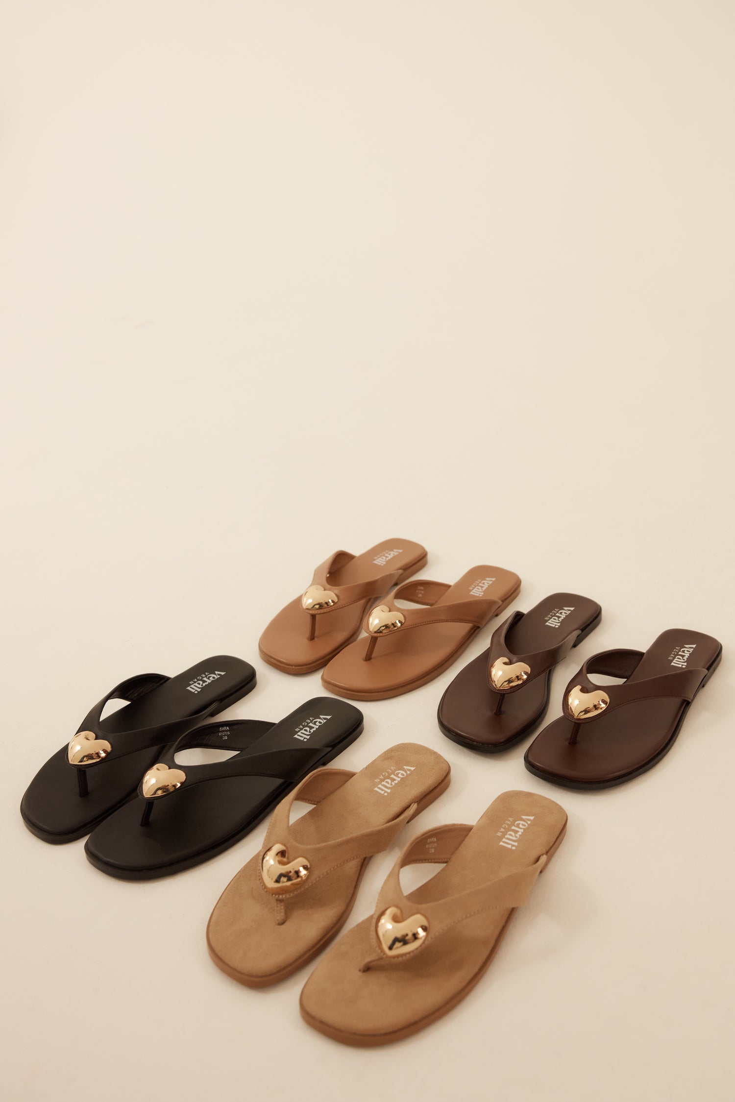 Sara Casual Thongs - Taupe Micro