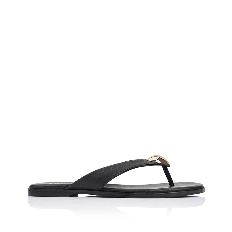 Sara Casual Thongs - Black