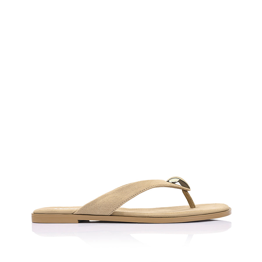 Sara Casual Thongs - Taupe Micro