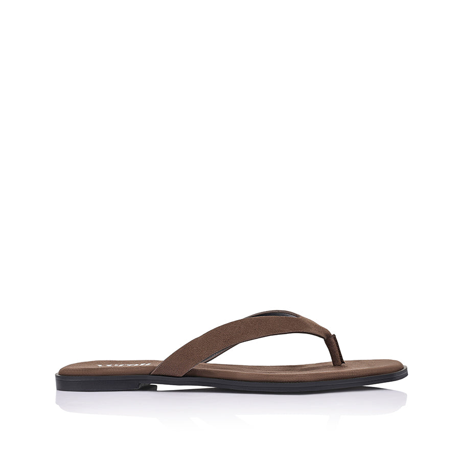 Sascha Casual Thongs - Chocolate Brown Micro