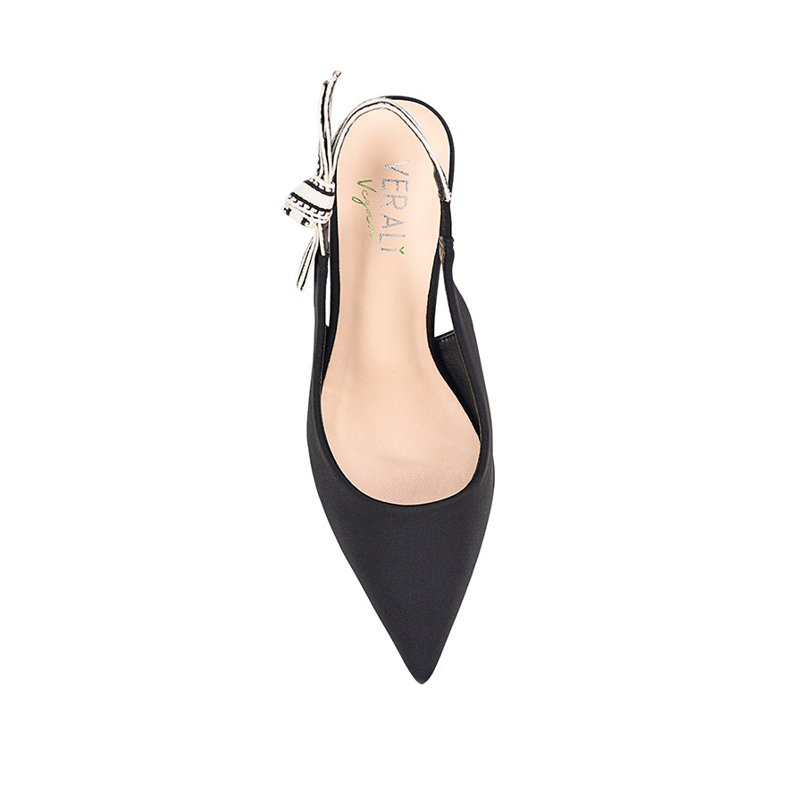 Shaan Slingback Stilettos - Black Knit