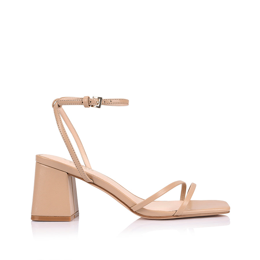 Stevie Block Heel Sandals - Beige