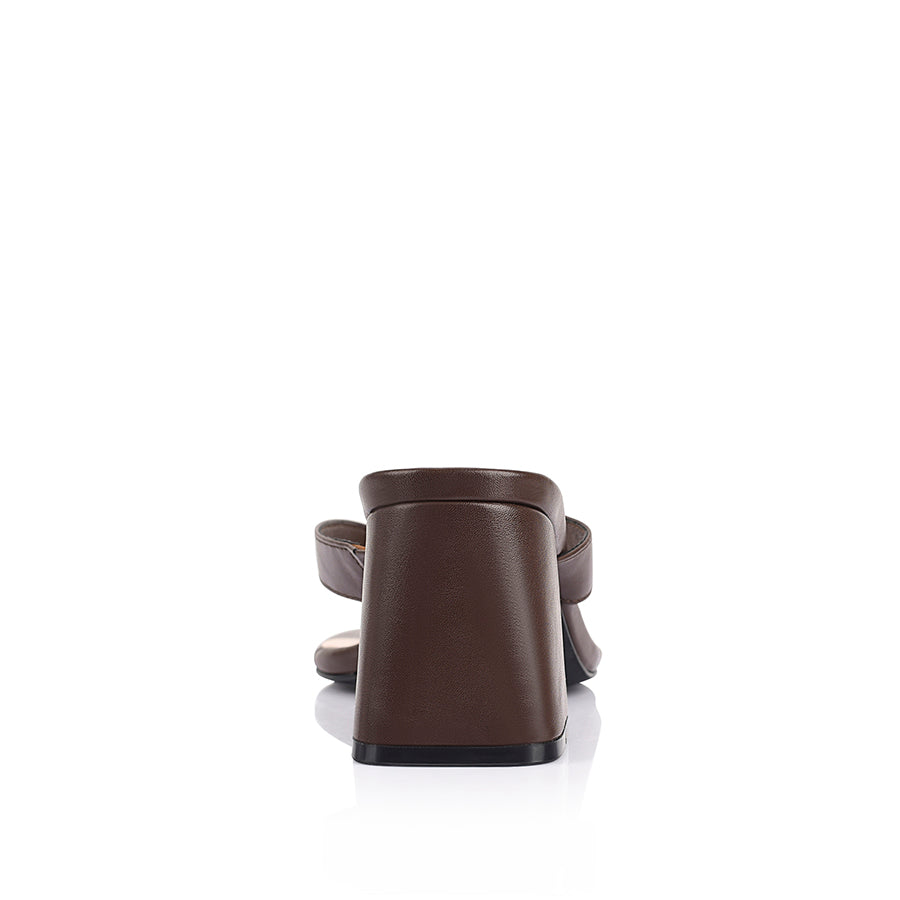 Stoked Block Heel Thongs - Chocolate Brown