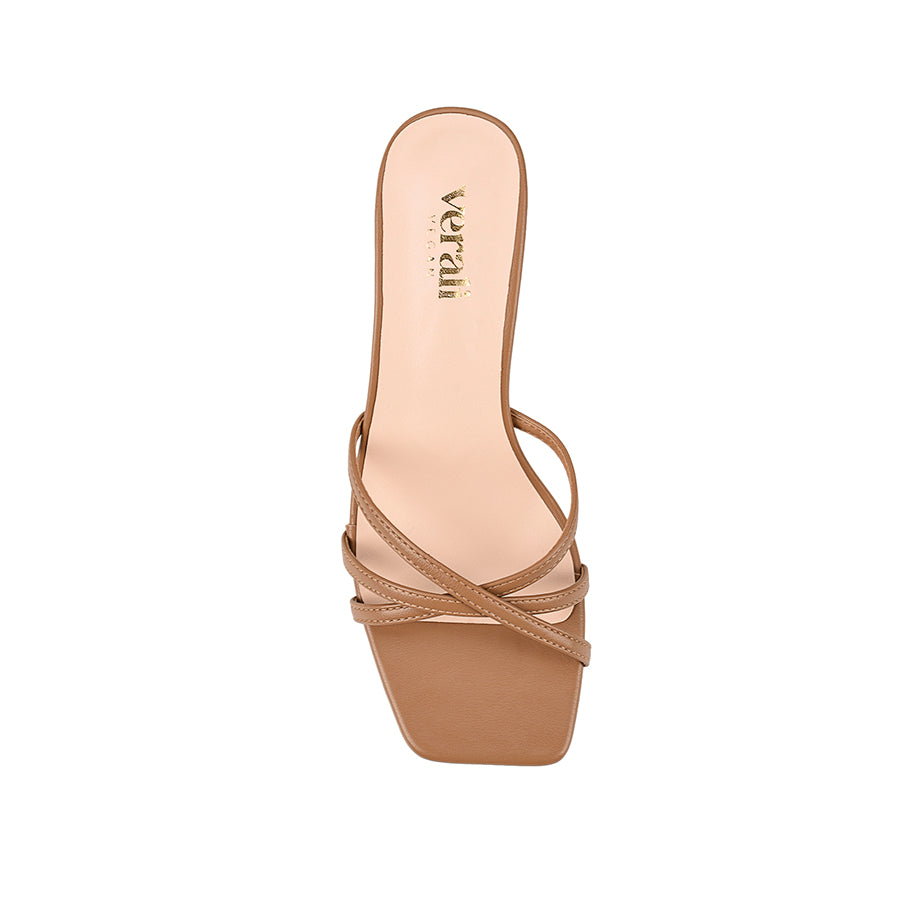 Tarzan Heeled Mules - Dark Camel Tan