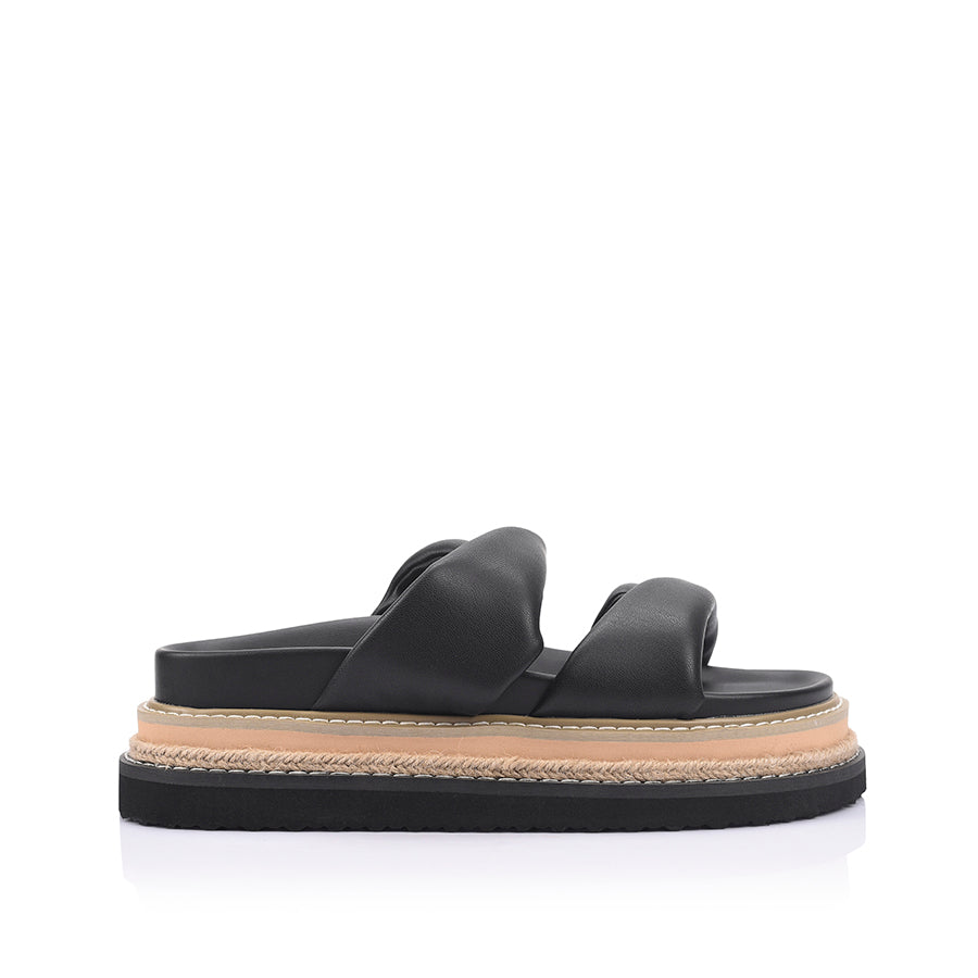 Teagan Flatform Slides - Black