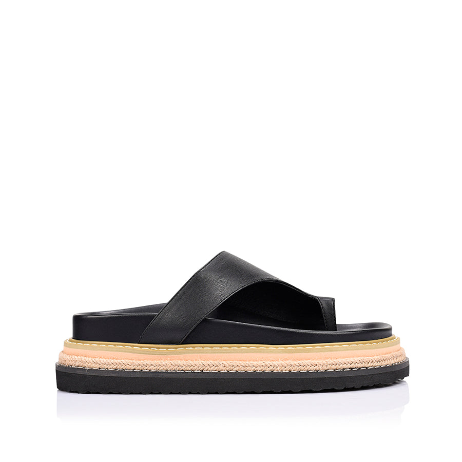 Thor Flatform Thongs - Black