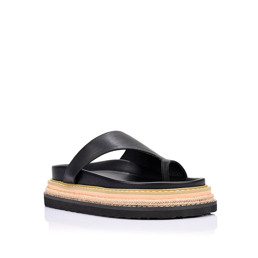 Thor Flatform Thongs - Black