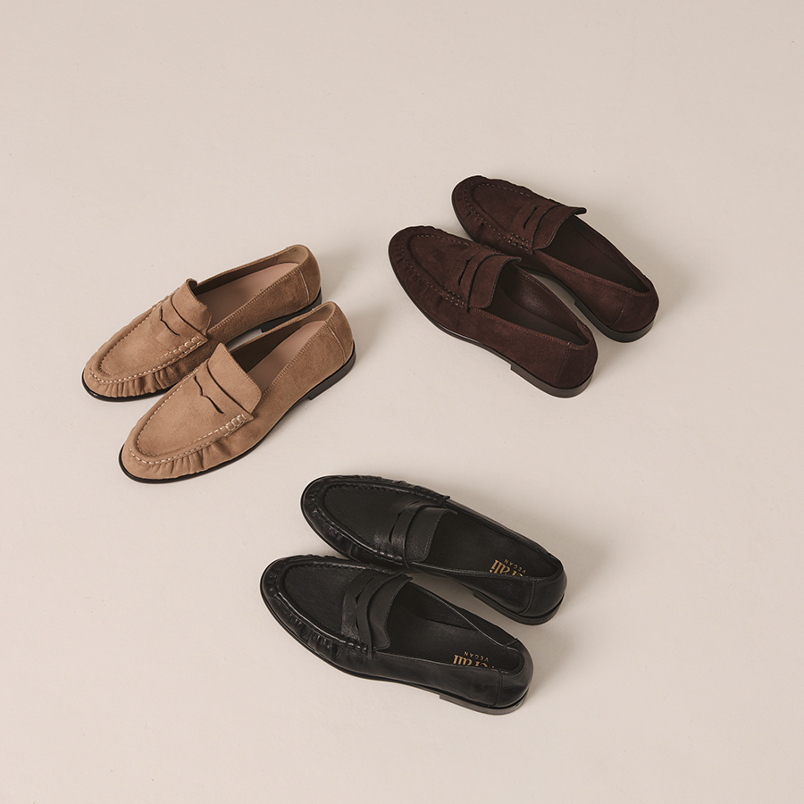 Angel Loafers - Black Crinkle