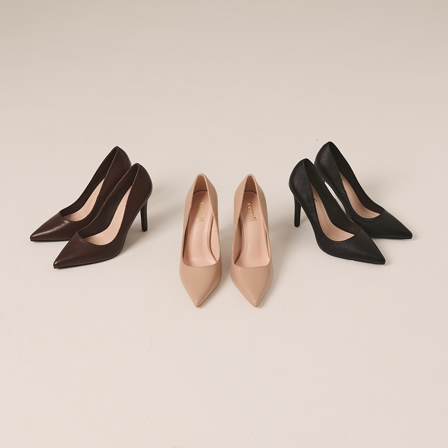 Mikayla Stiletto Heel Pumps - Chocolate Brown