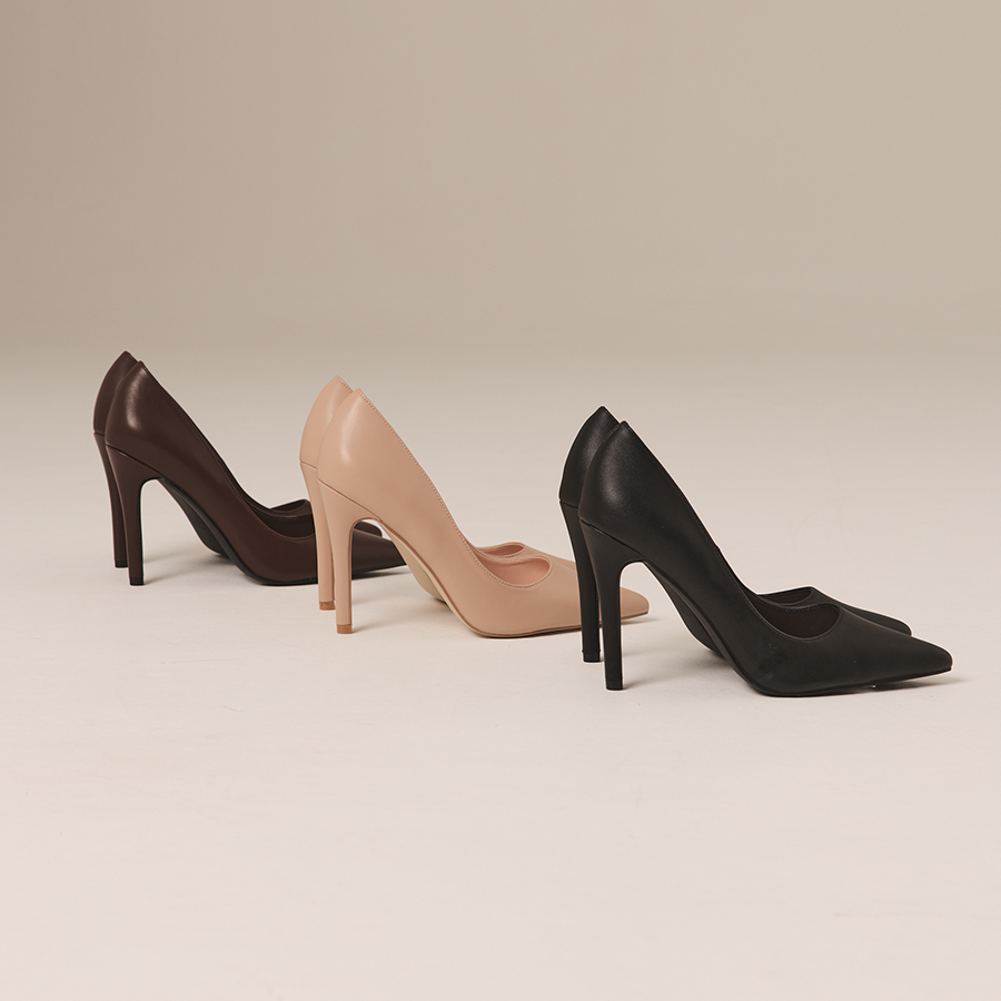 Mikayla Stiletto Heel Pumps - Chocolate Brown