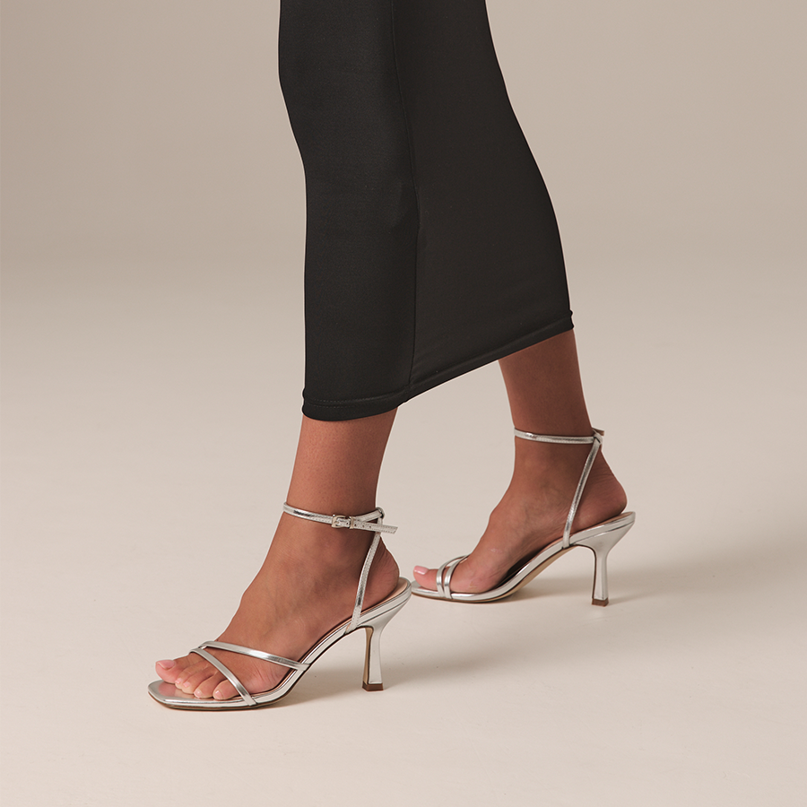 Pelican Strappy Sandals - Silver