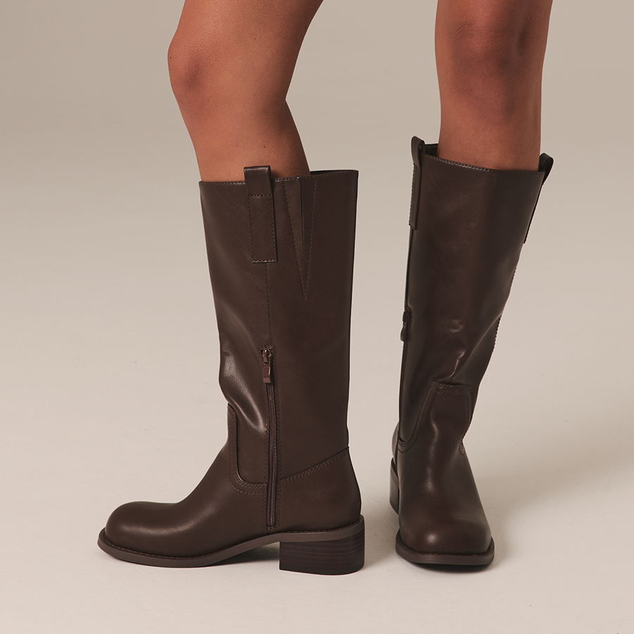 Rogue Knee High Boots - Chocolate Brown