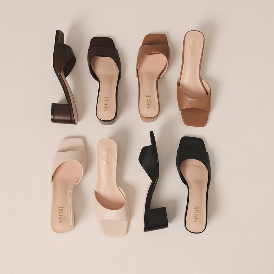 Wednesday Block Heel Mules - Black