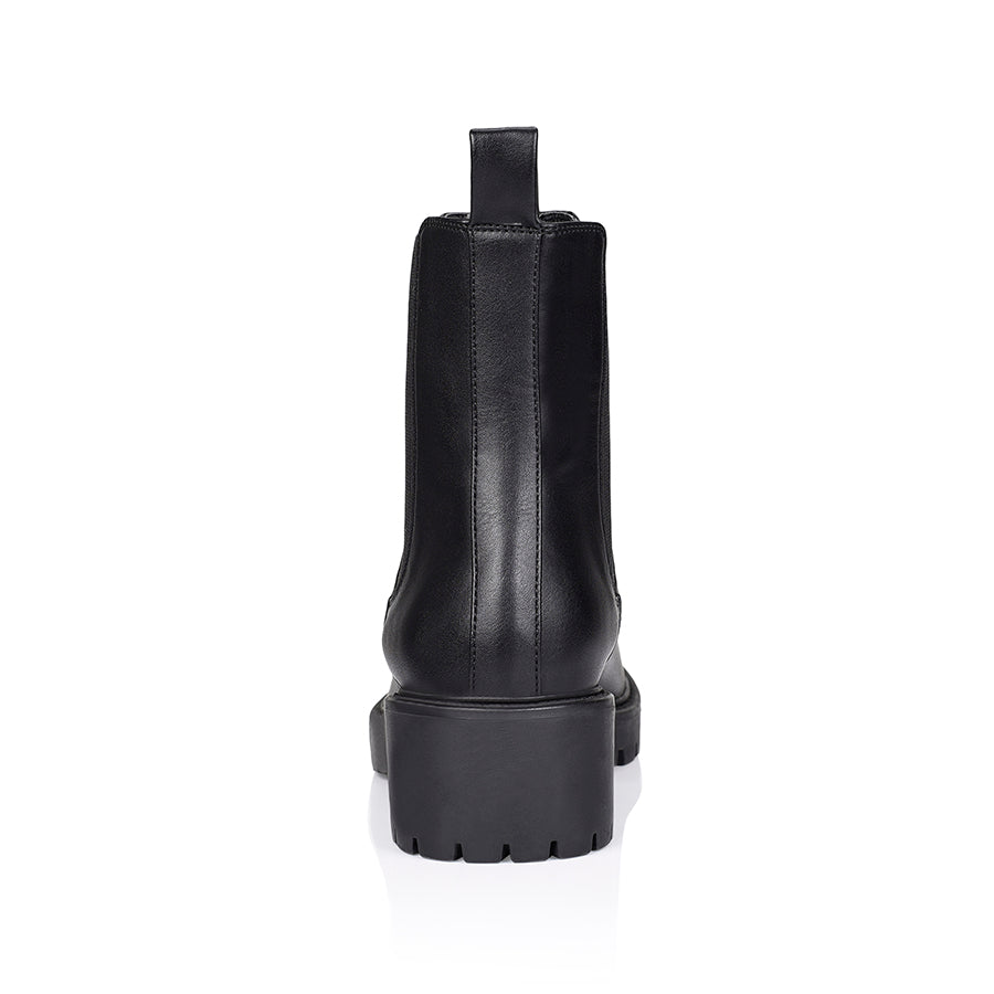 Jalapeno Chelsea Combat Boots - Black Smooth