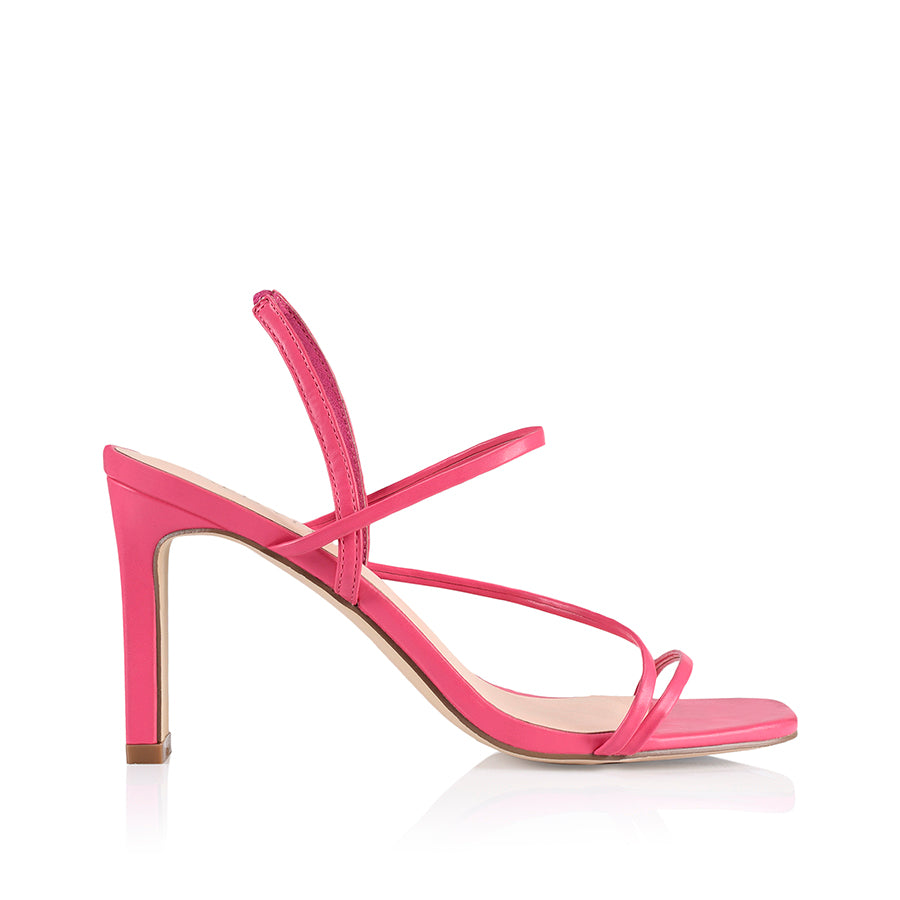 King Slim Strappy Heel - Pink Smooth