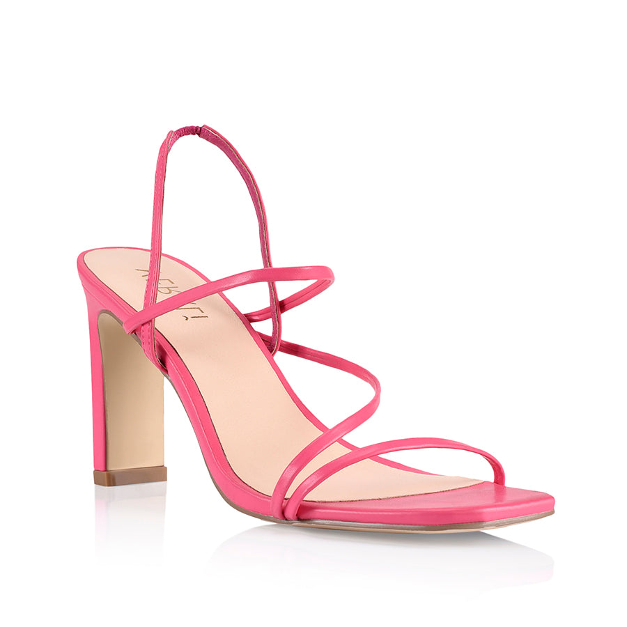 King Slim Strappy Heel - Pink Smooth