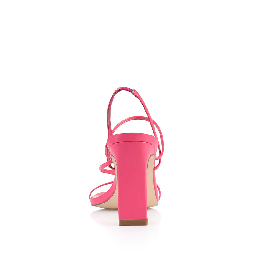 King Slim Strappy Heel - Pink Smooth