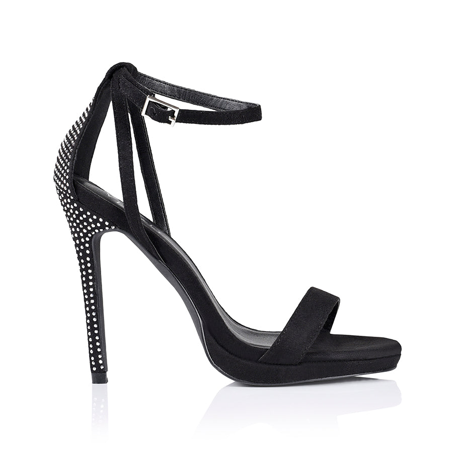 Pommy Formal Heels - Black Micro