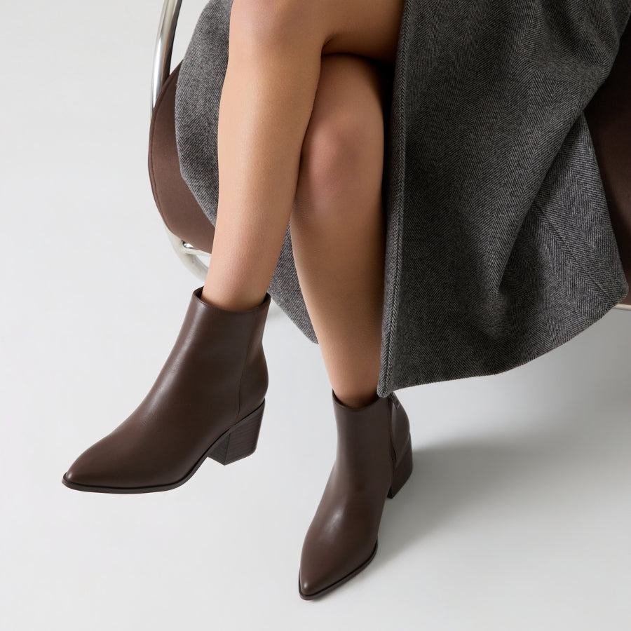 Fiona Ankle Boots - Chocolate Brown