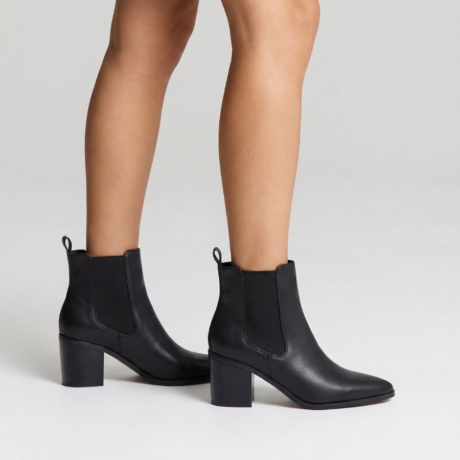 Abbie Chelsea Ankle Boots - Black