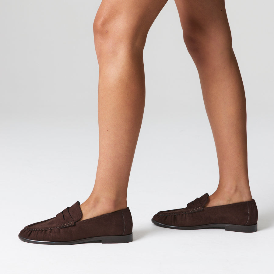 Angel Loafers - Chocolate Brown Micro