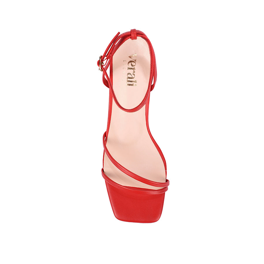 Alex Kitten Heel Sandals - Red
