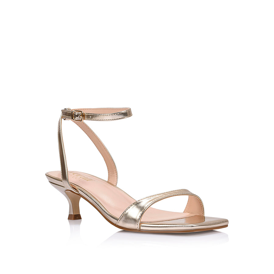 Aloha Kitten Heel Sandals - Champagne Gold