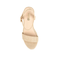 Women's raffia and rope espadrille wedge 